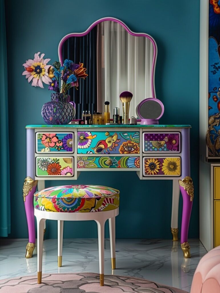 15 Boho Makeup Vanity Design Ideas for Whimsical Souls - Home Made Graceful