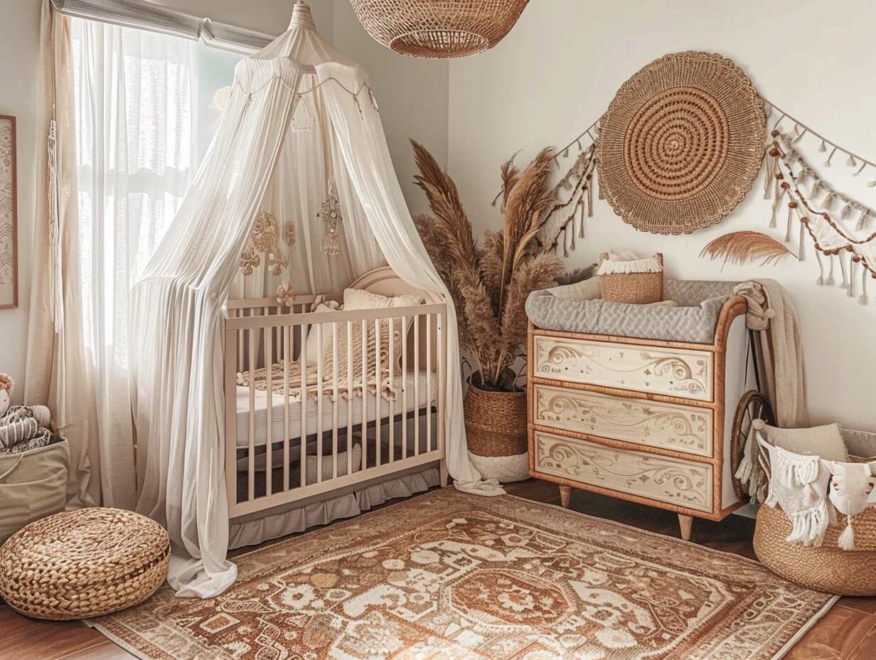 beige boho nursery neutral - 1