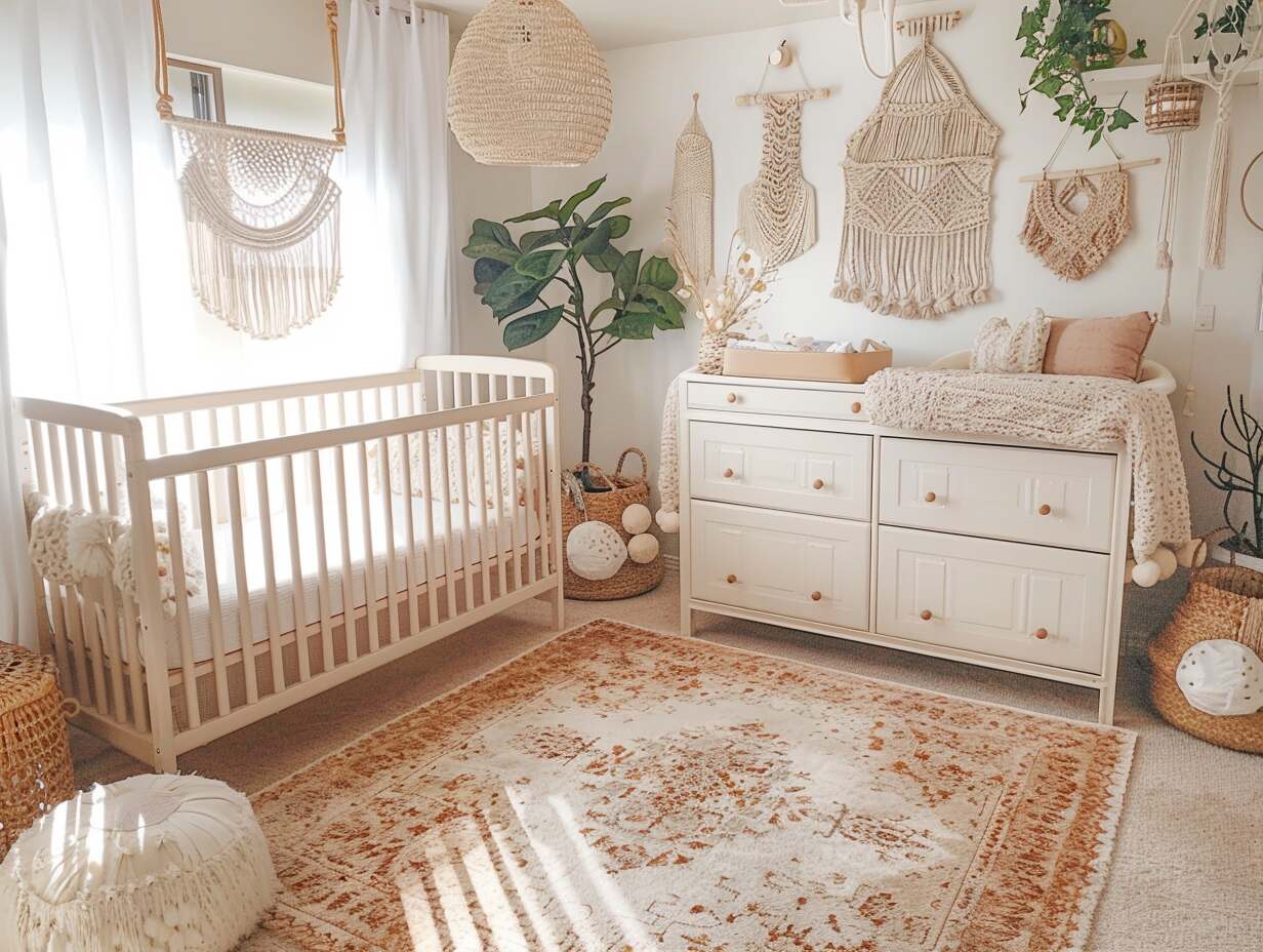 beige boho nursery neutral - 2