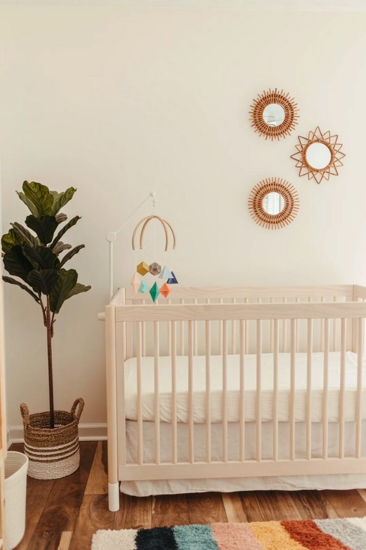 beige gender neutral boho nursery
