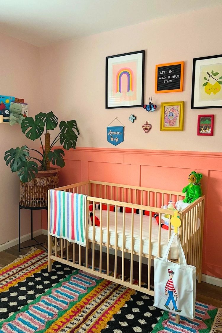 boho pink girl nursery