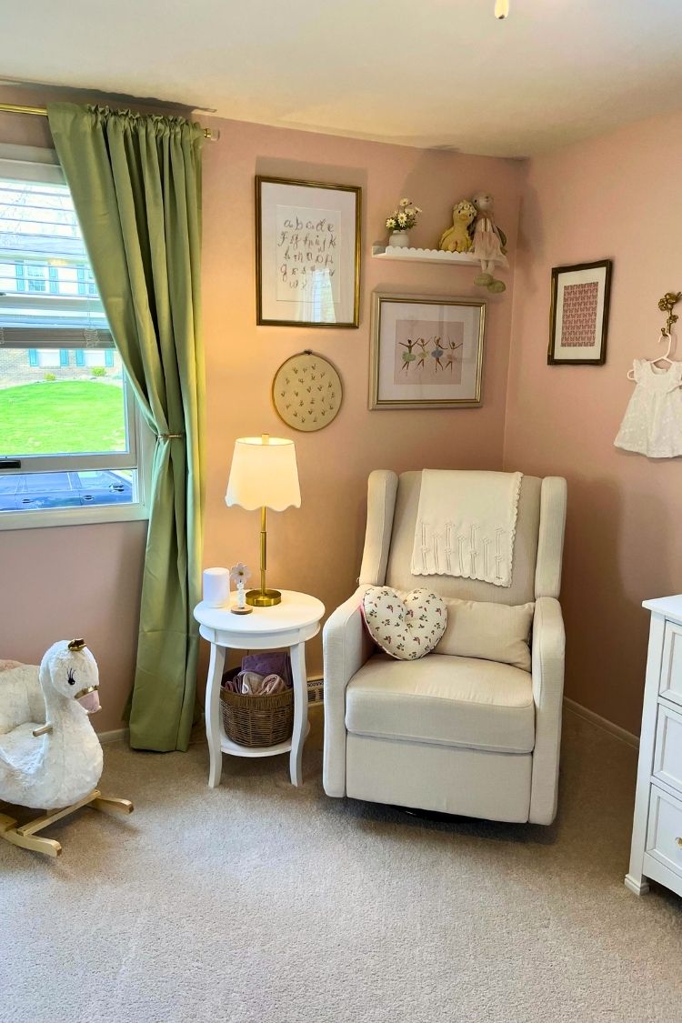 boho pink girl nursery