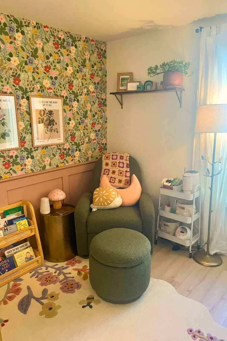 floral boho girl nursery