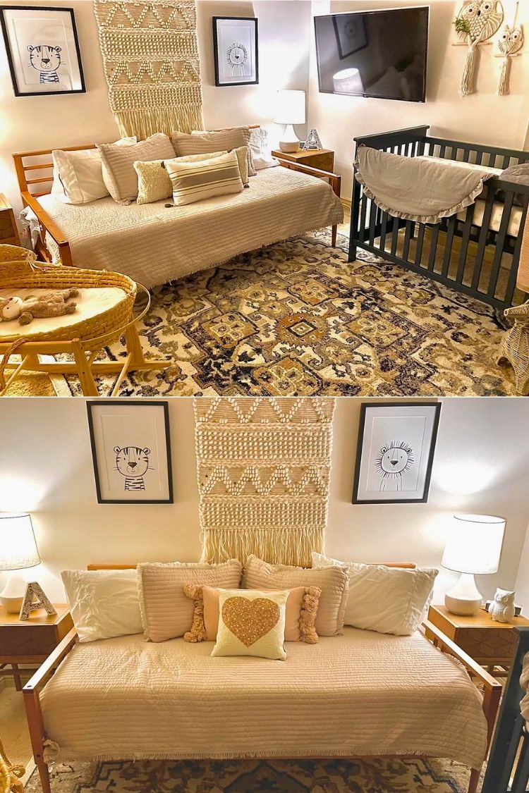 gender neutral boho chic nursery