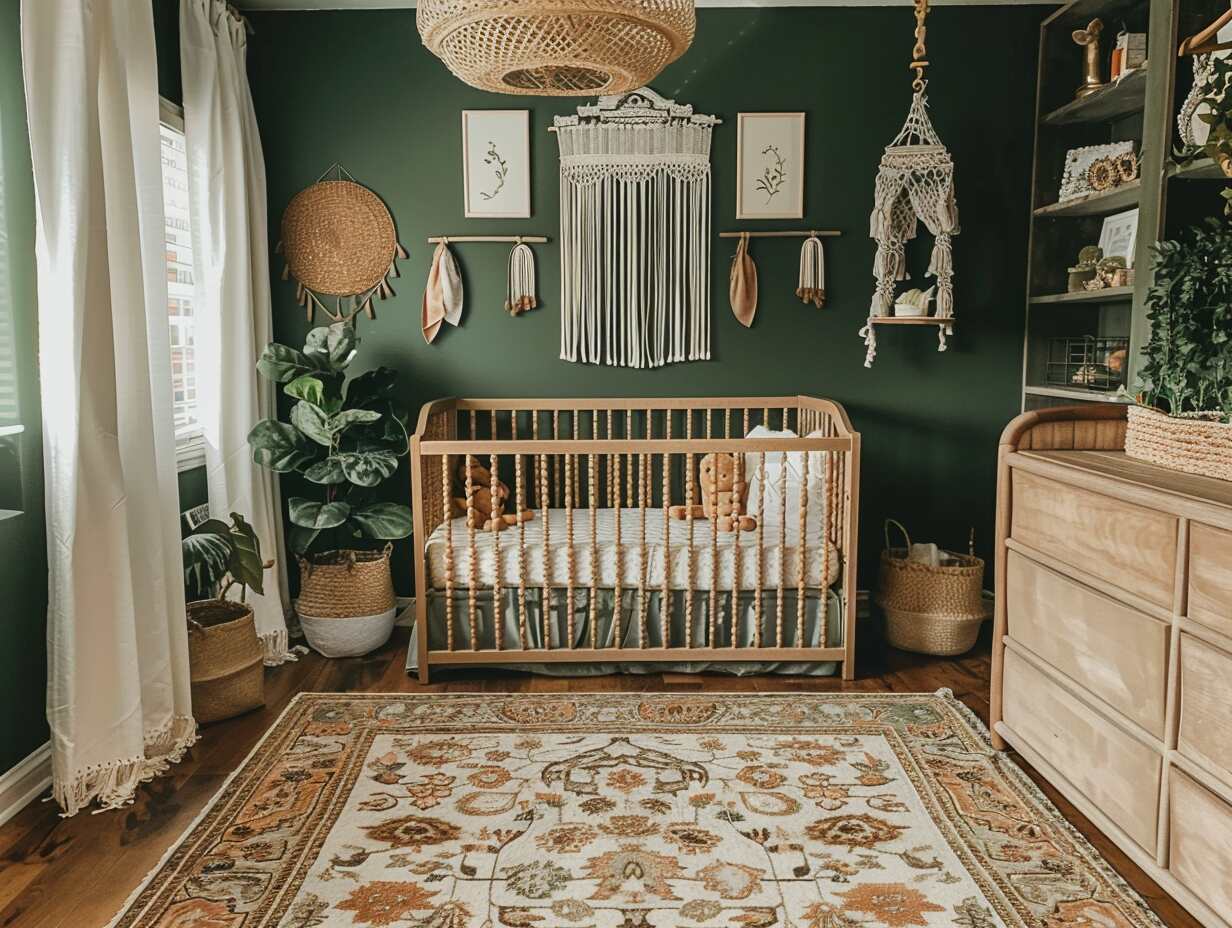 green boho nursery neutral - 1