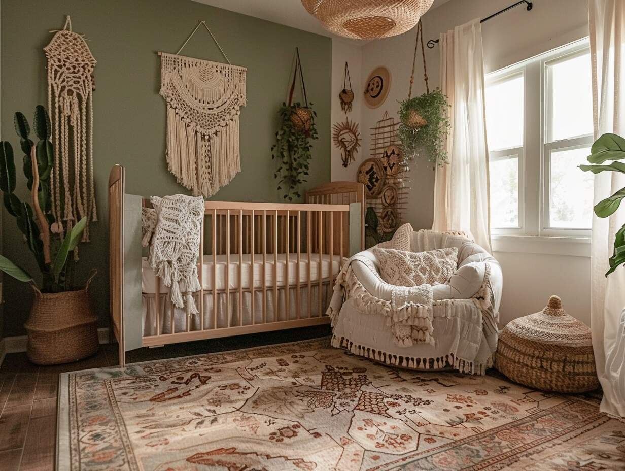 green boho nursery neutral - 2