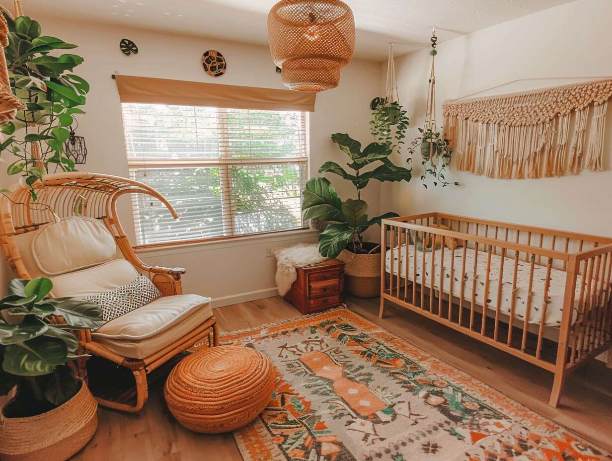 jungle-themed boho nursery neutral - 2