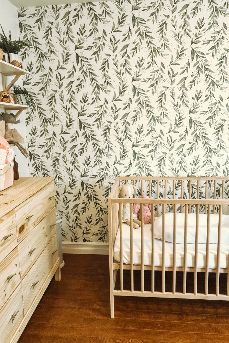 modern boho girl nursery