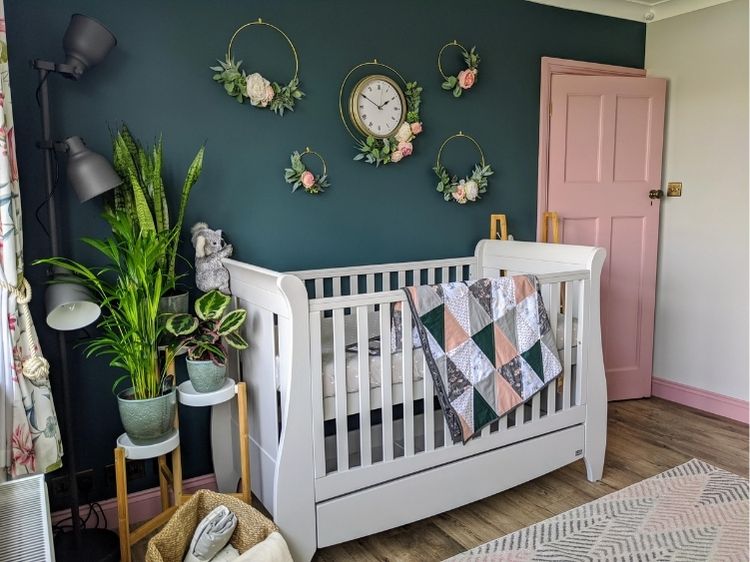 modern cottage boho girl nursery
