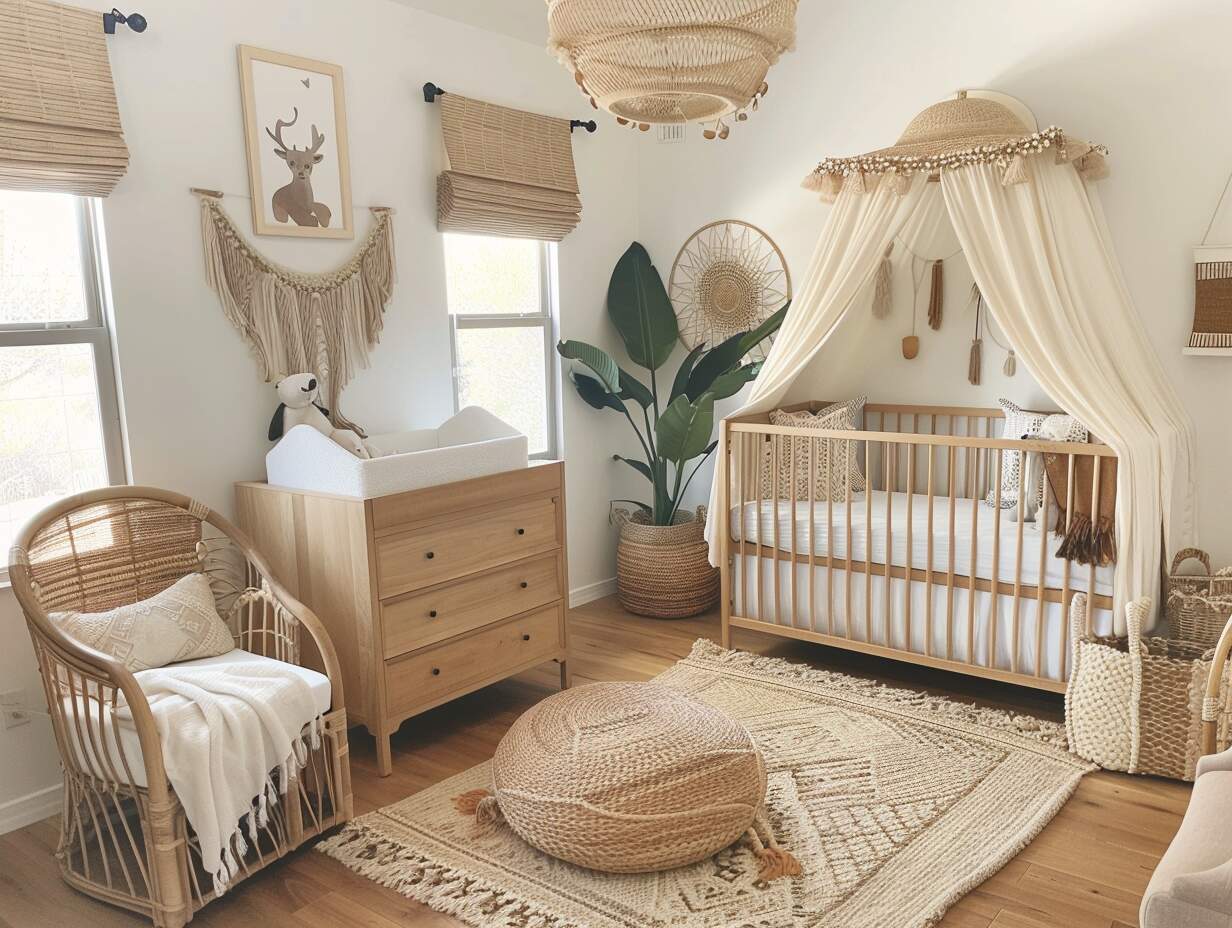 safari-themed boho nursery neutral - 3