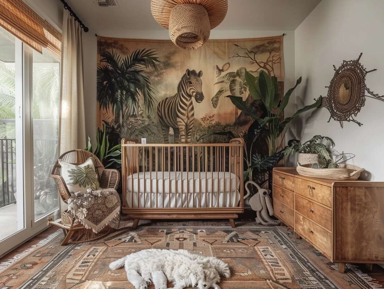 safari-themed boho nursery neutral - 4