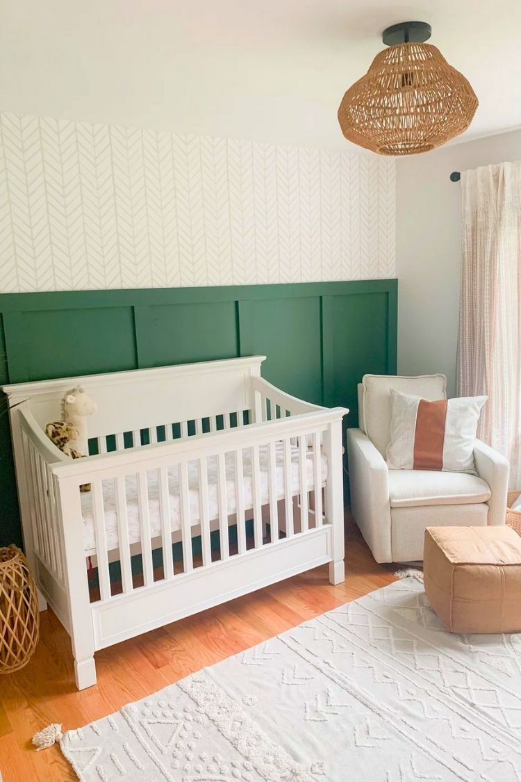 simple boho girl nursery