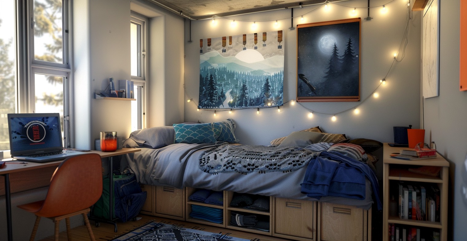 19 Stylish Dorm Room Decor deas for Guys Feature Image
