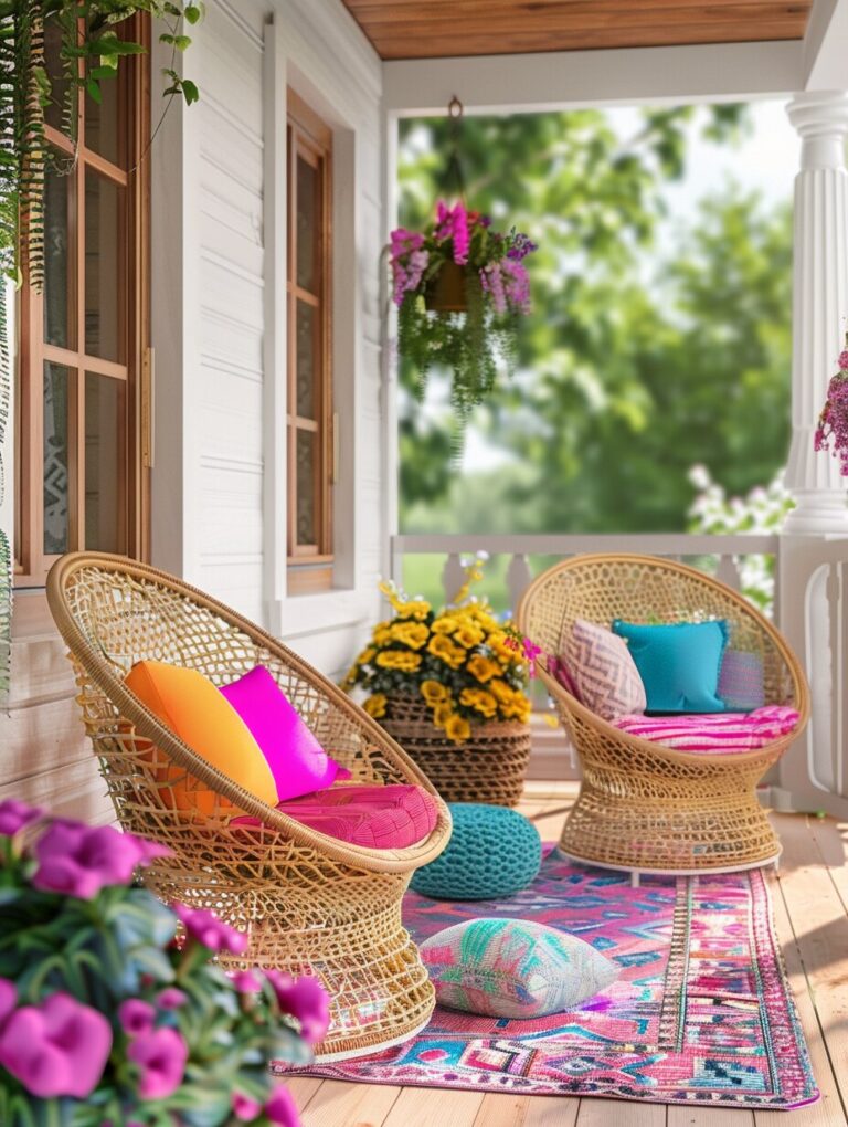 24 Boho-Inspired Front Porch Ideas to Create a Warm Welcome - H.M.G