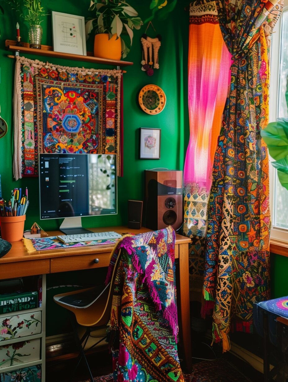 Boho Home Office Ideas 14