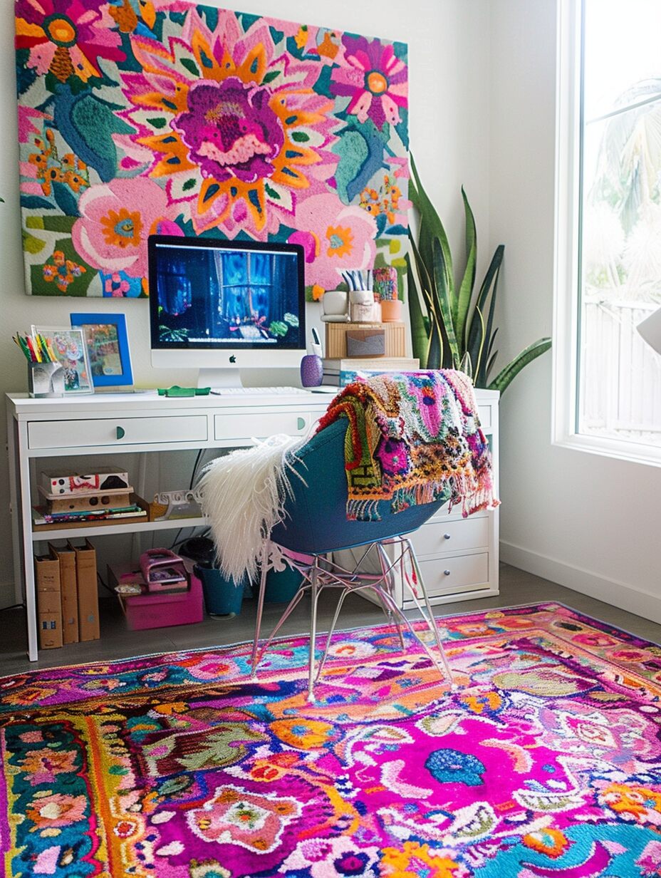 Boho Home Office Ideas 17