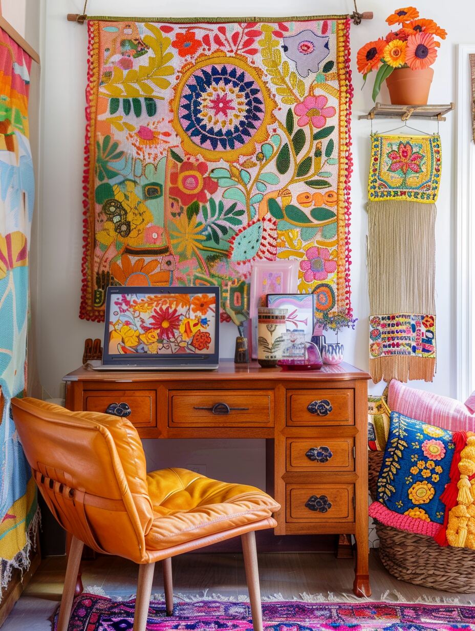 Boho Home Office Ideas 20