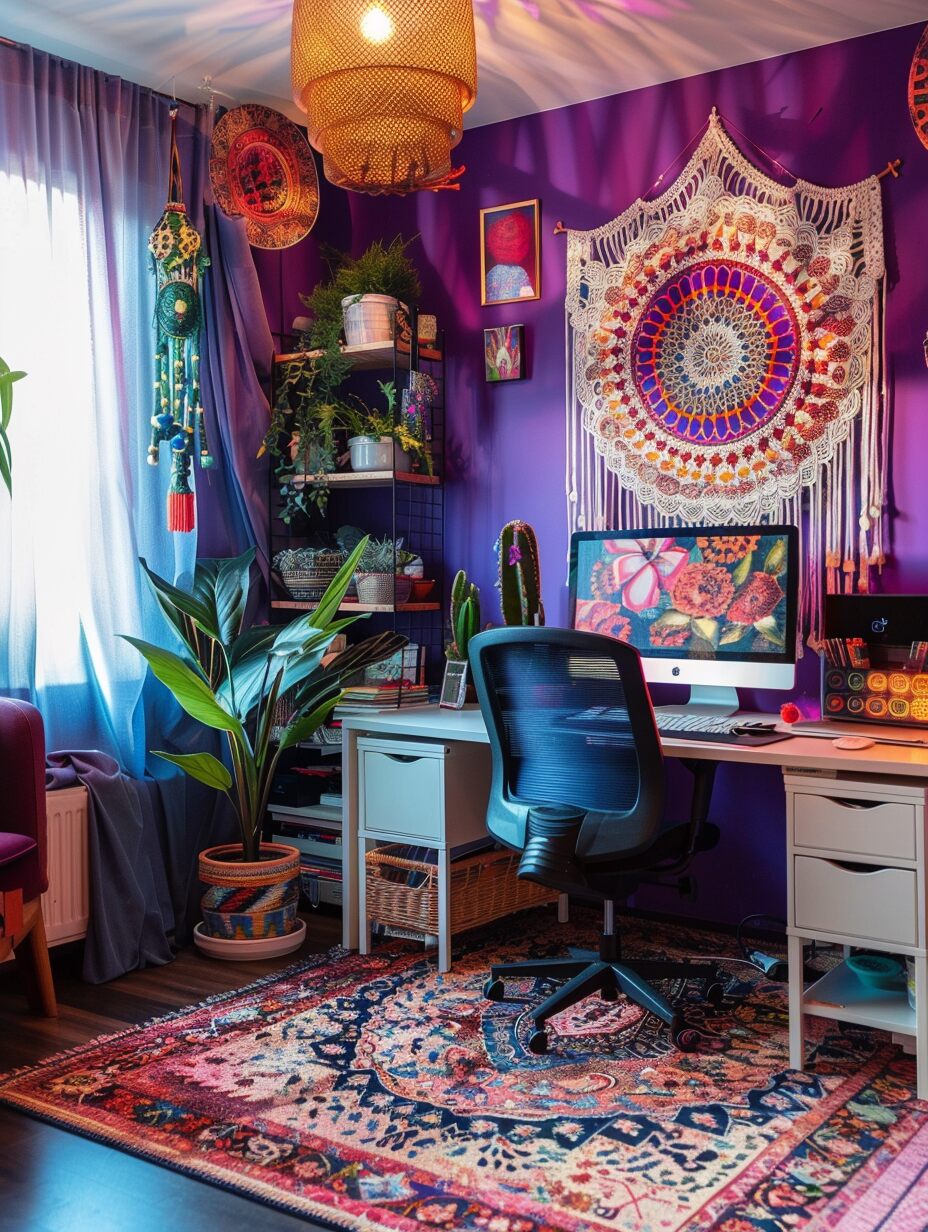 Boho Home Office Ideas 22