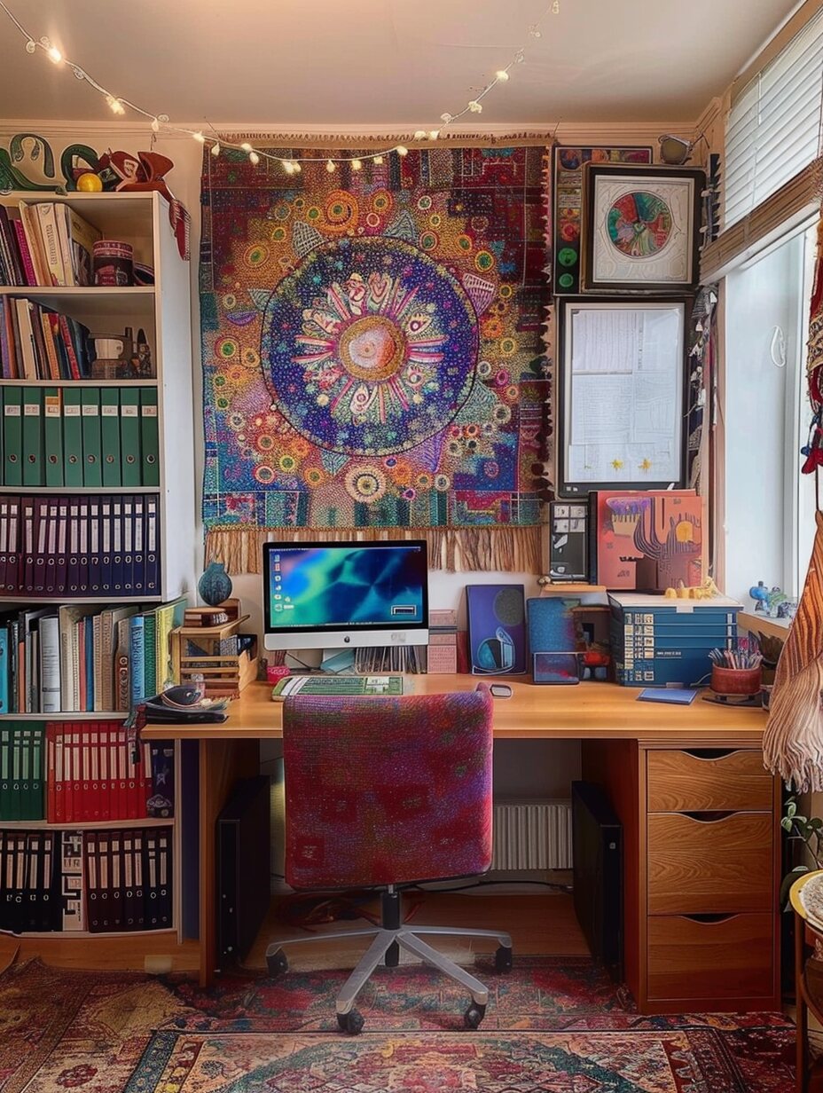 Boho Home Office Ideas 25