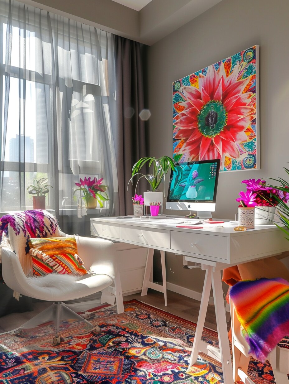 Boho Home Office Ideas 26