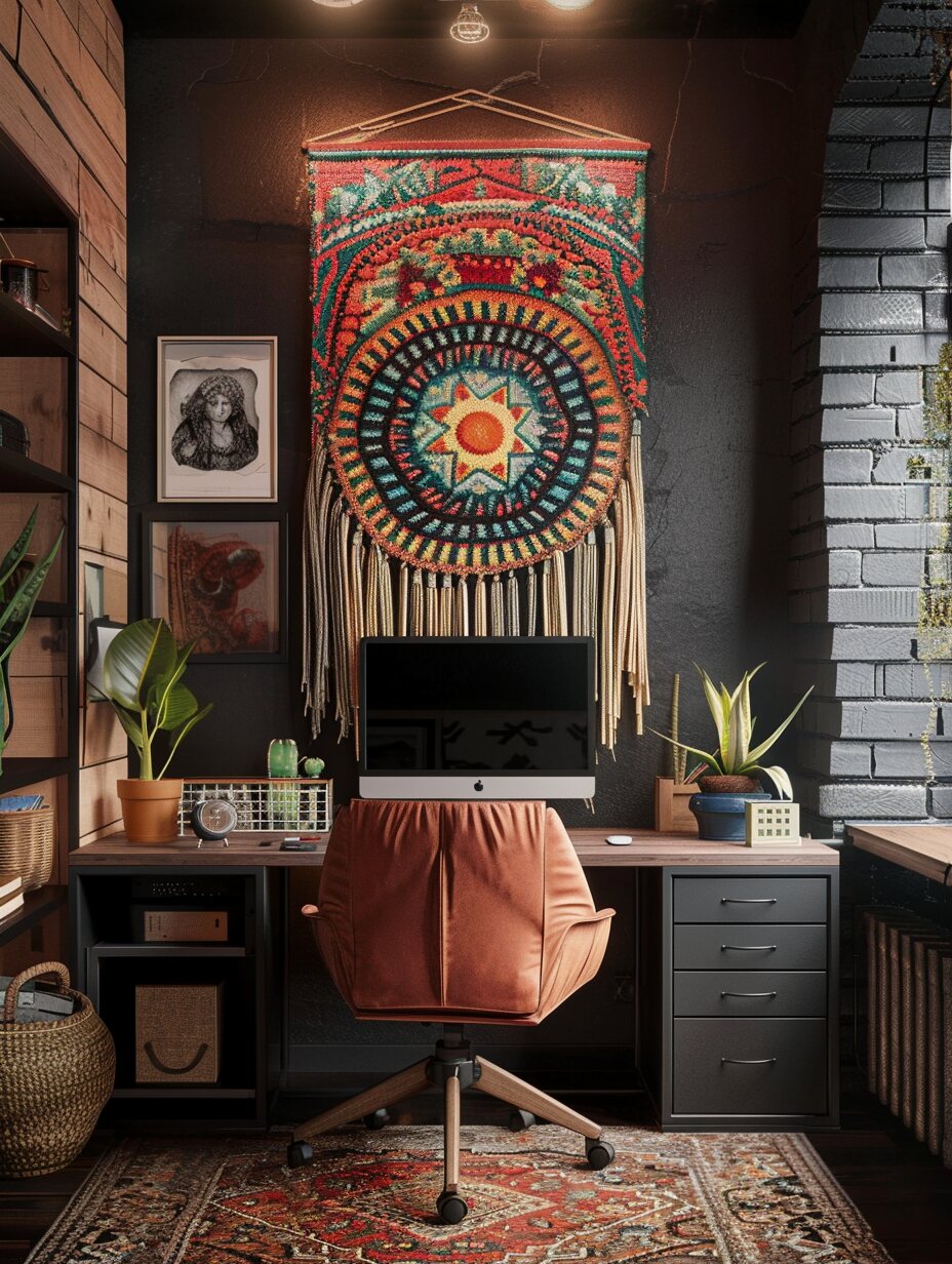 Boho Home Office Ideas 29