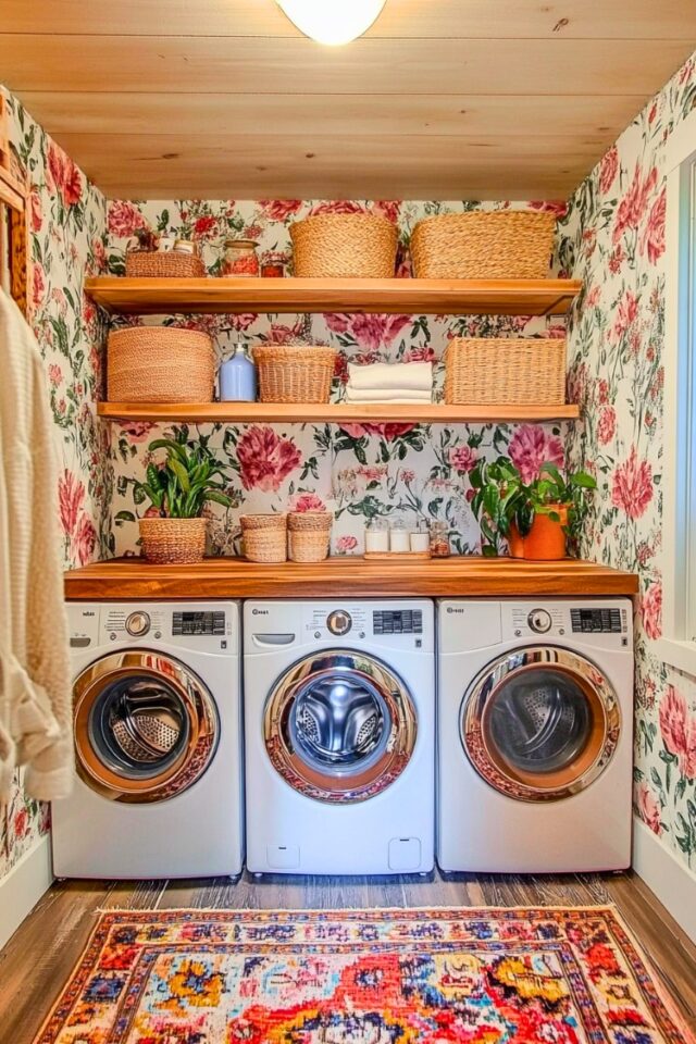 15+ Chic Boho Laundry Room Designs to Elevate Your Space - H.M.G