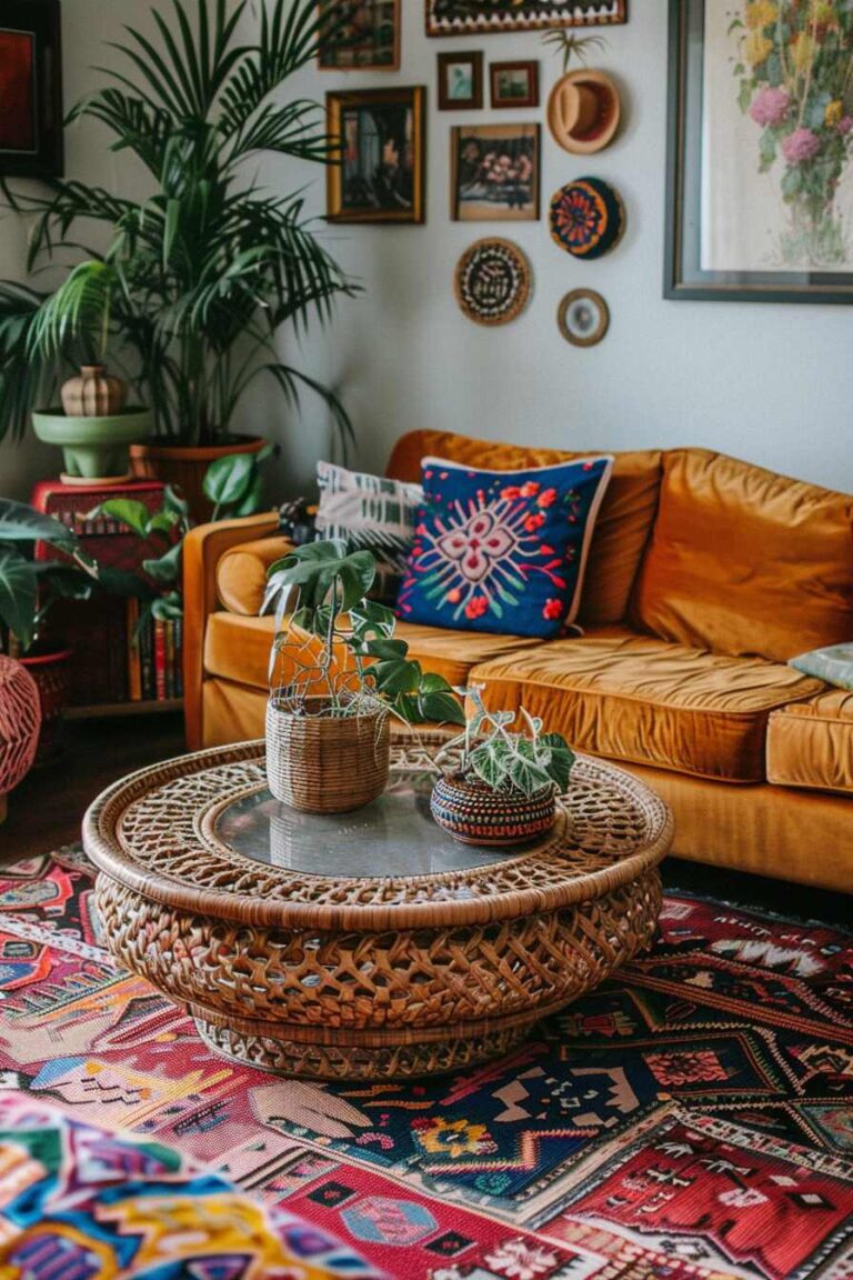 28 Chic Bohemian Coffee Table Decorating Ideas - Home Made Graceful