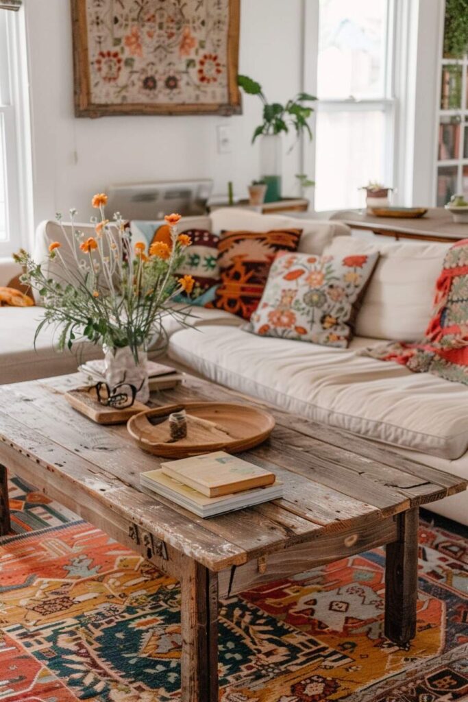 30 Chic Bohemian Coffee Table Decorating Ideas - H.M.G