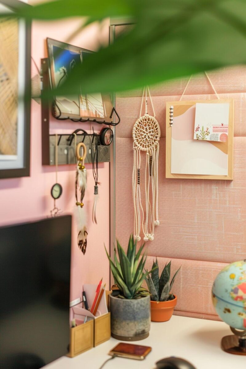 24 Styling Ideas for an Easy Boho Chic Cubicle Makeovers - H.M.G