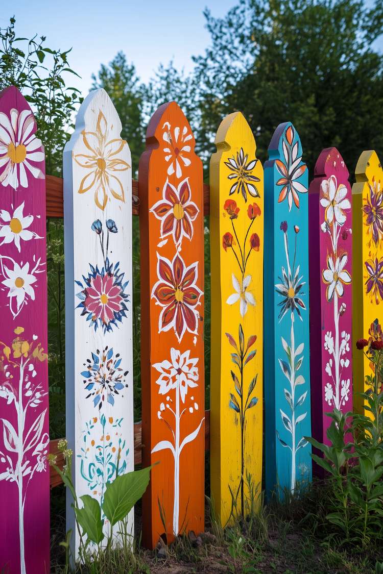 boho garden fence idea