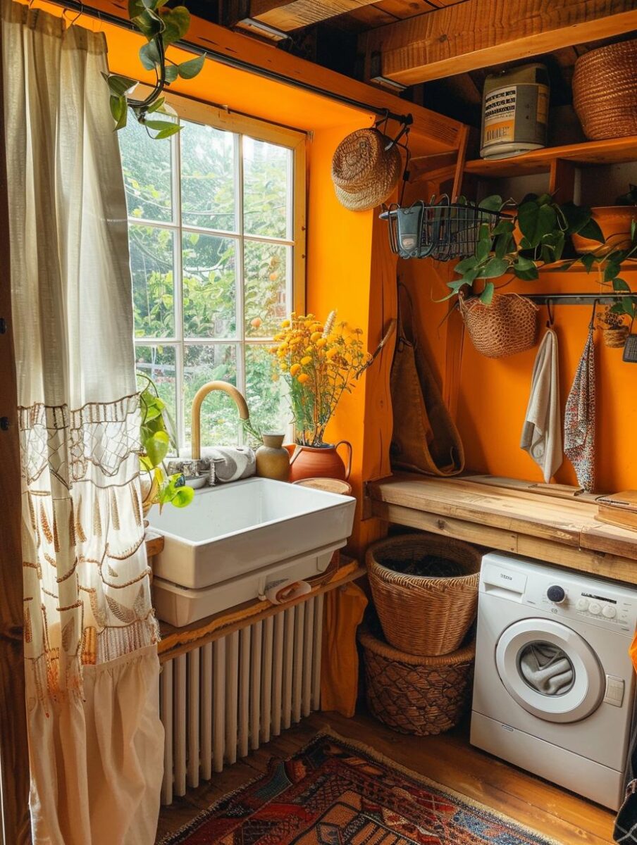 15+ Chic Boho Laundry Room Designs to Elevate Your Space - H.M.G
