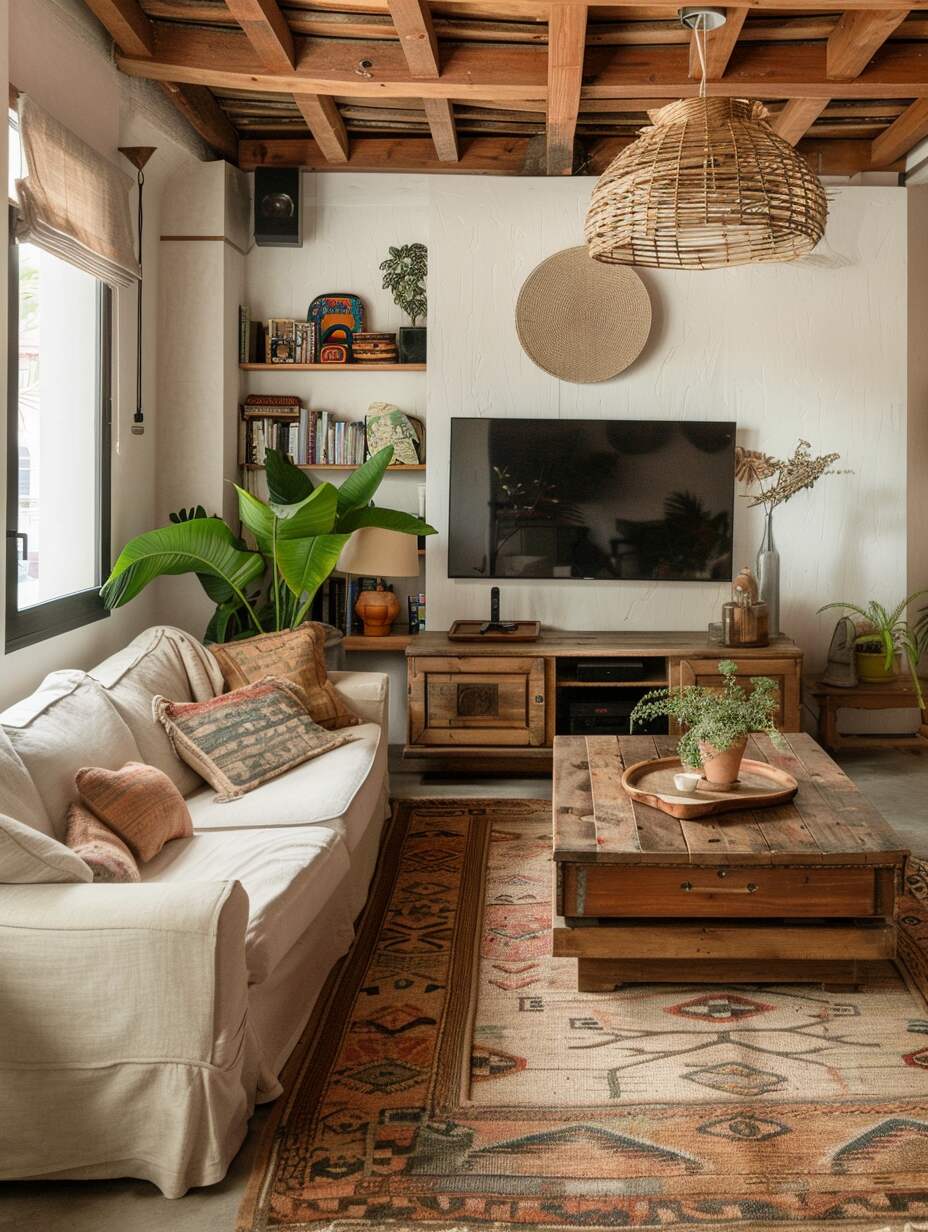 boho living room ideas - 24