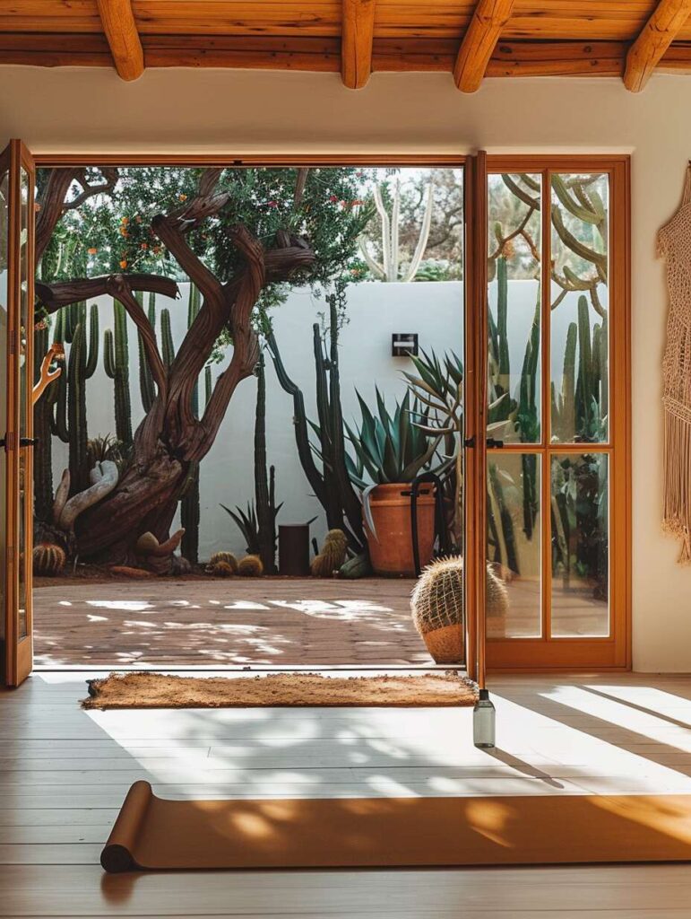 27 Relaxing Boho Yoga Room Ideas - H.M.G