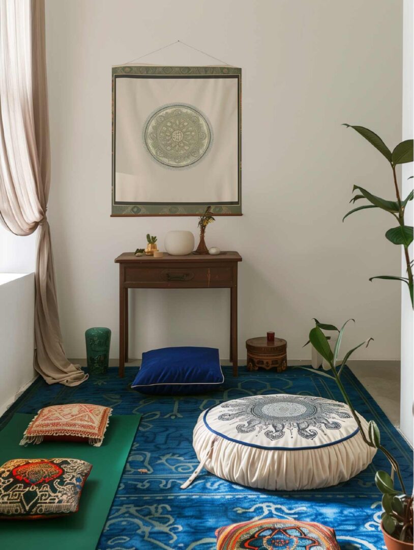 25+ Relaxing Boho Yoga Room Ideas - H.M.G