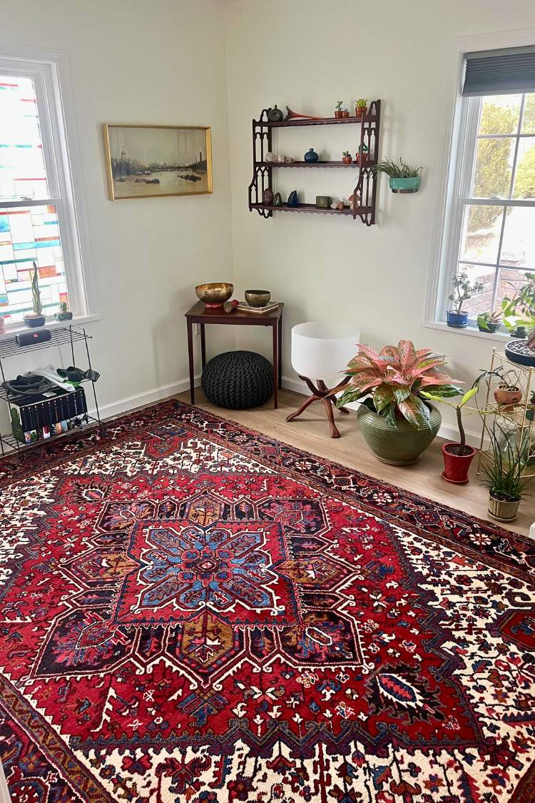 boho yoga room