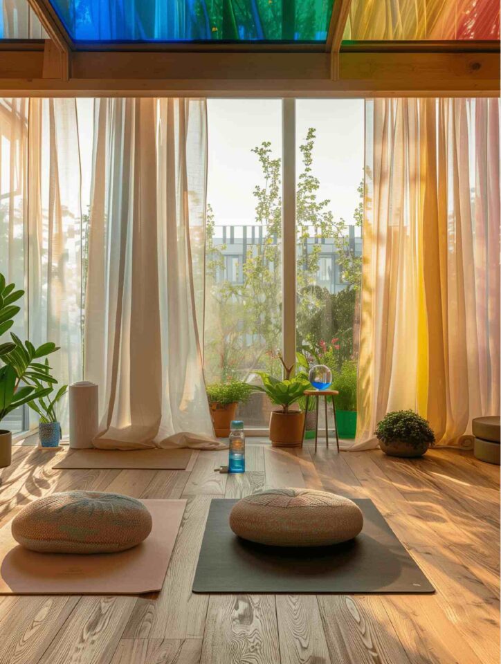 25+ Relaxing Boho Yoga Room Ideas - H.M.G