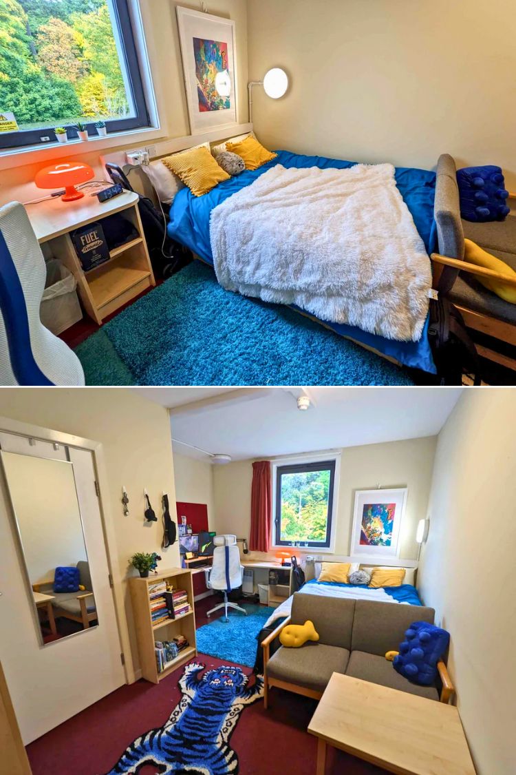 guy dorm room with fun vibe