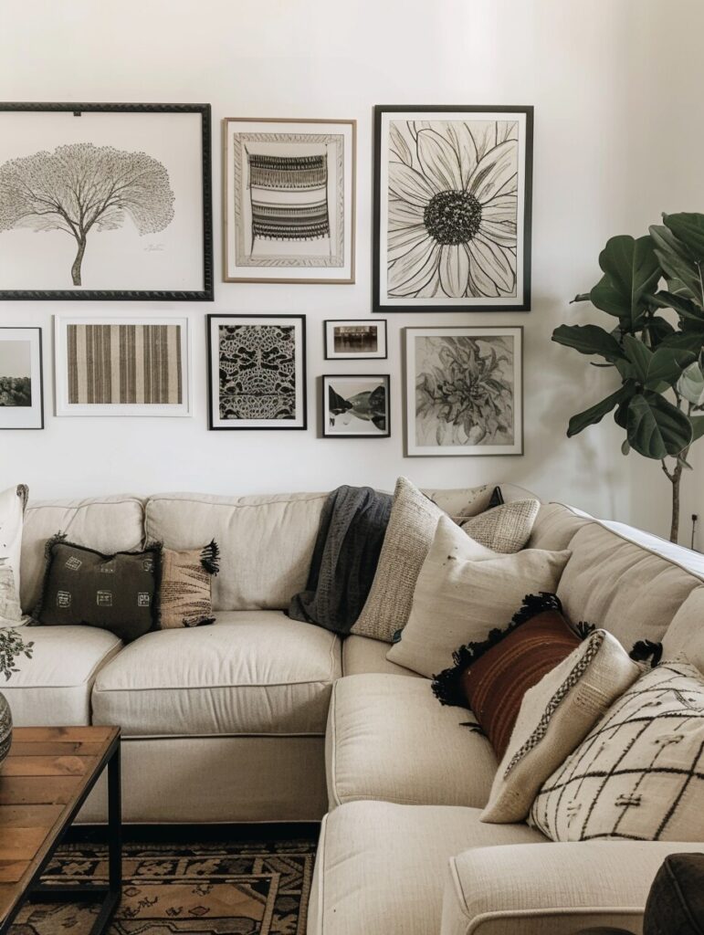 22 Eye-Catching Above Couch Wall Decoration Ideas for Your Modern ...