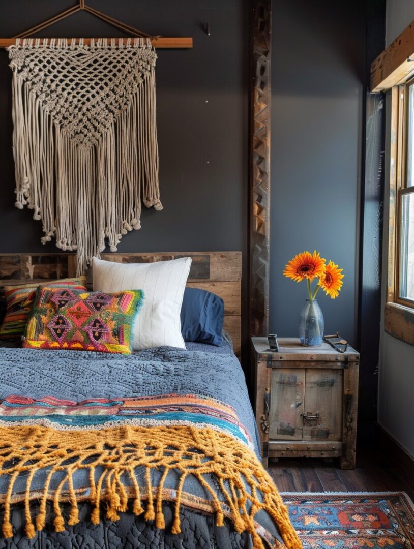 19 Dark Boho Bedroom Ideas You'll Fall in Love With H.M.G