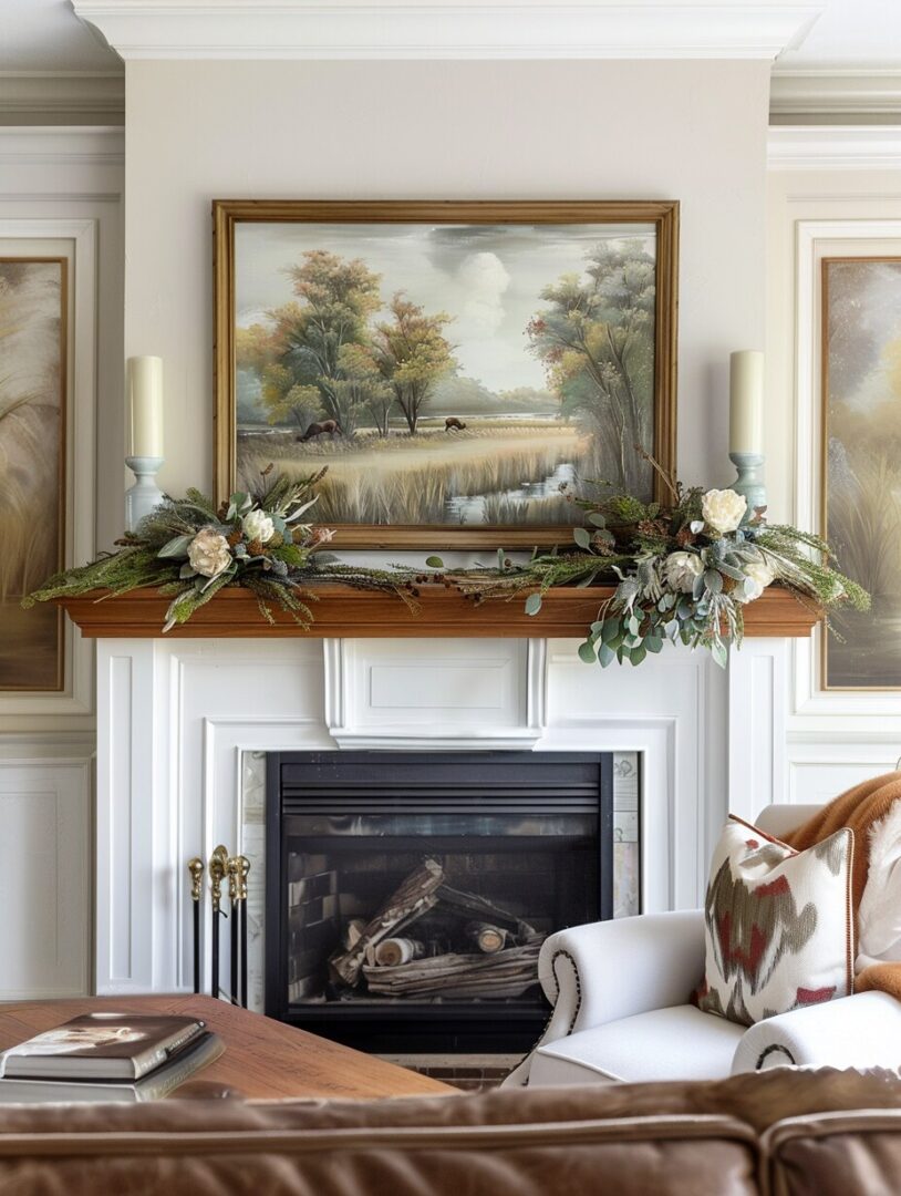 Picture of 21 Breathtaking Farmhouse Mantel Decoration Ideas - H.M.G