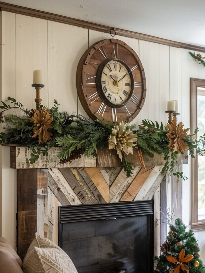 Image showcasing 21 Breathtaking Farmhouse Mantel Decoration Ideas - H.M.G