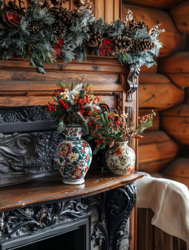 Image showcasing 21 Breathtaking Farmhouse Mantel Decoration Ideas - H.M.G