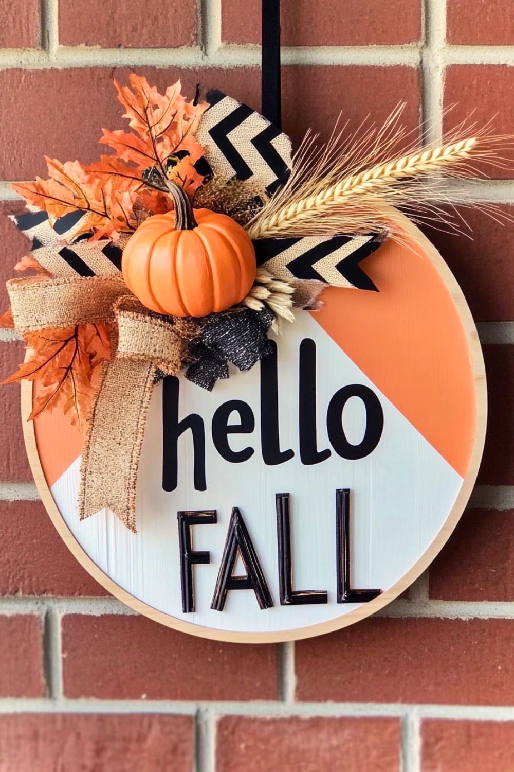Hello Fall Rustic Door Hanger