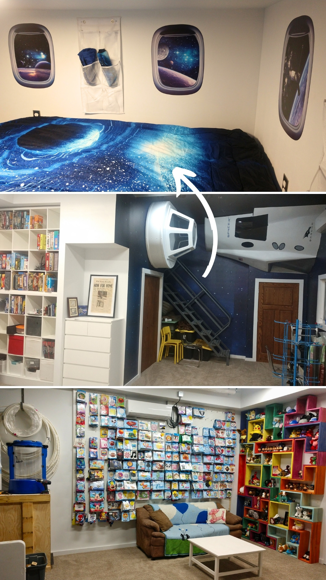 SpaceX Crew Dragon And ISS Cupola Bedroom Studio—Immersive DIY Space Themed Room