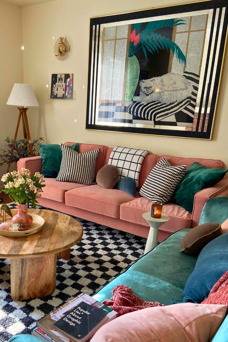 art above the couch