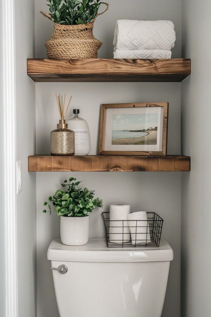 20+ Cozy Bathroom Shelf Decor Ideas for a Welcoming Vibe - H.M.G