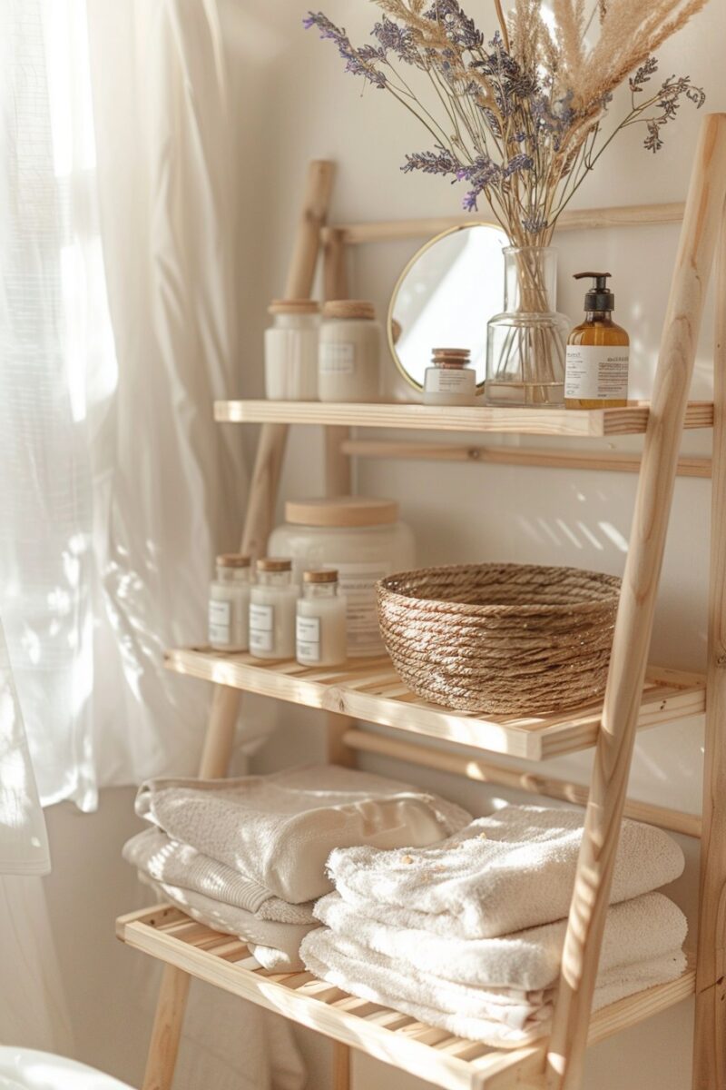 20+ Cozy Bathroom Shelf Decor Ideas for a Welcoming Vibe - H.M.G