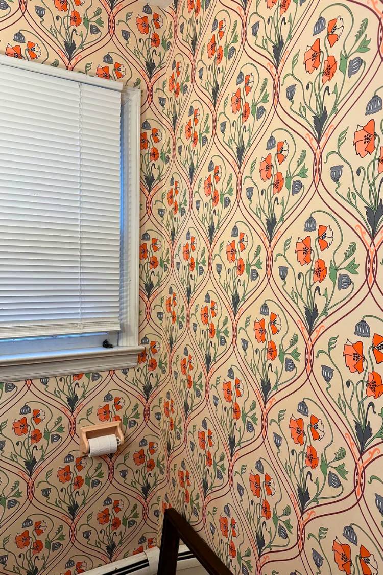 boho wallpaper for bathroom