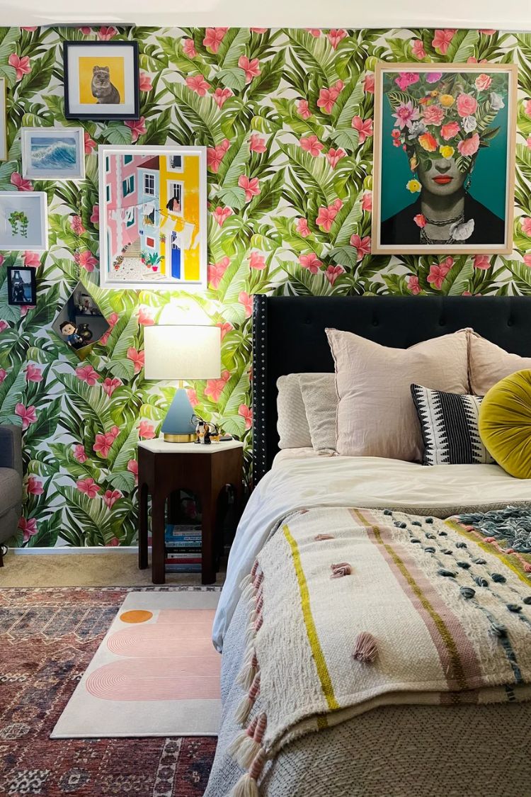 boho wallpaper for bedroom