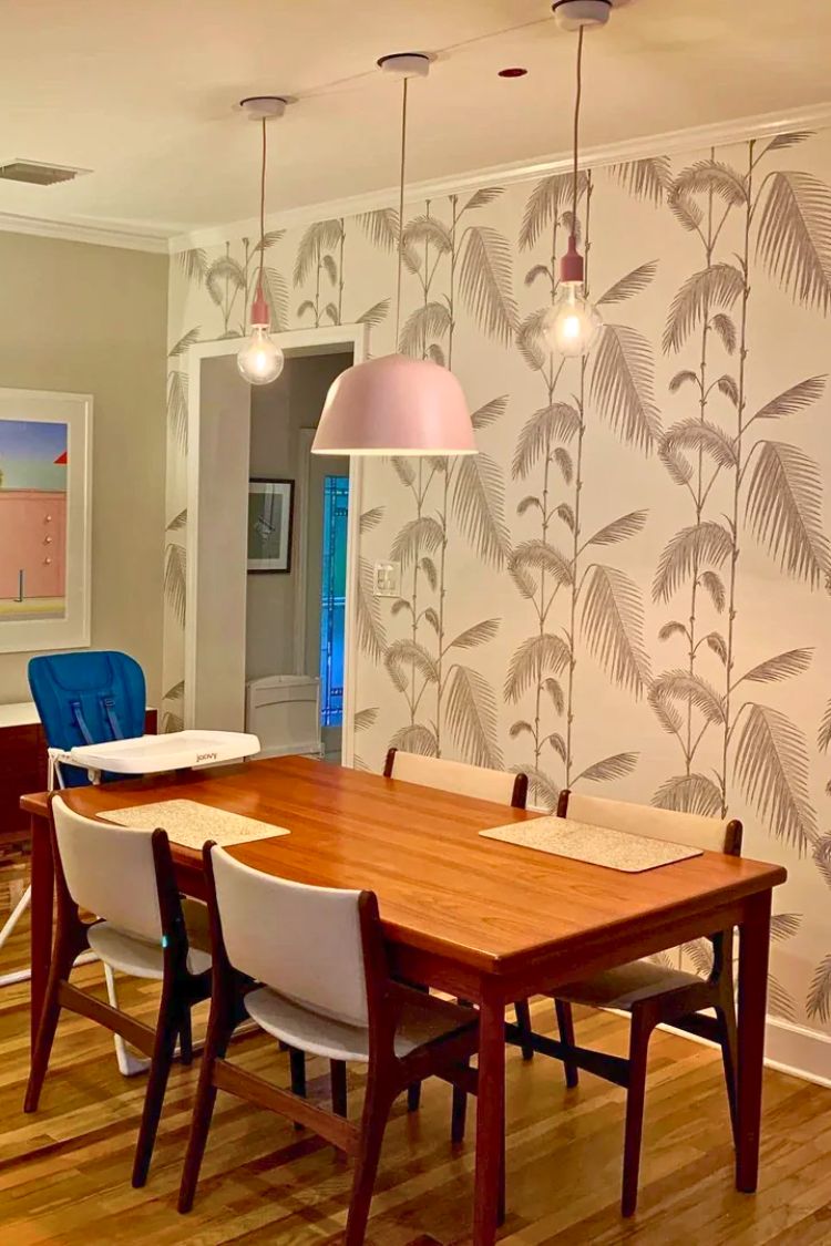 boho wallpaper for dining room